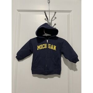 University Of Michigan Den Baby Full-Zip Long Sleeve Jacket Navy 18 Months
